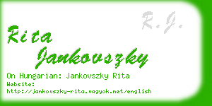 rita jankovszky business card